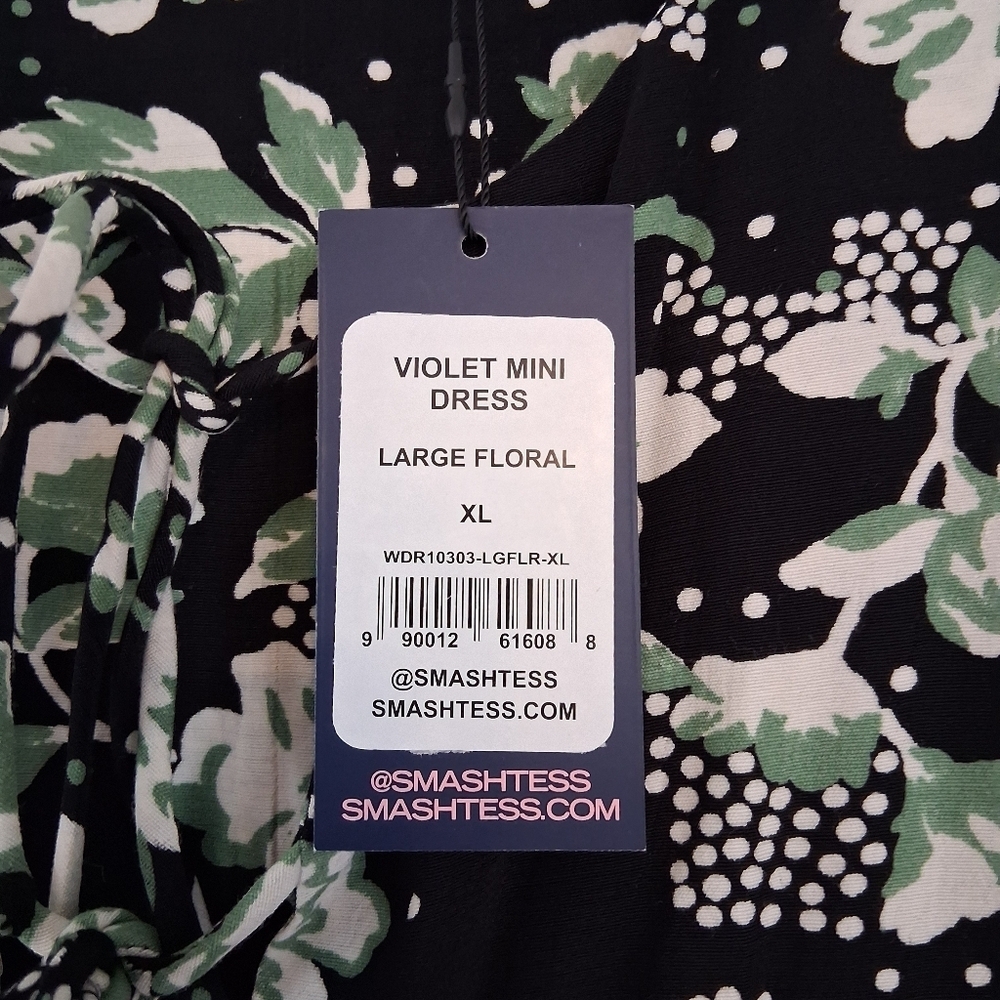 NWT Smash + Tess/ Violet Mini Dress/ Large Floral/ Size US XL - Picture 8 of 12